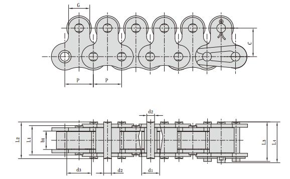 40-1-1LTR_帶頂滾輪短<font color='red'>節距</font>輸