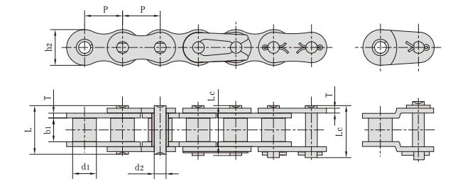 不銹鋼08ASS-1_<font color='red'>4分</font>鏈條 不銹