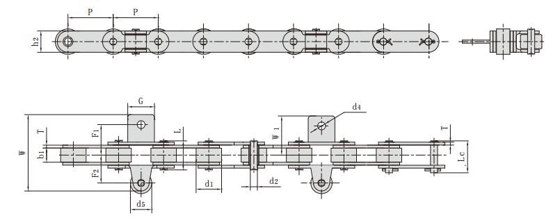 <font color='red'>C2082</font>F35_煙草機械輸送鏈 輸