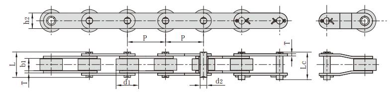 C2102H_<font color='red'>C220A</font>HL 雙節(jié)距輸送鏈