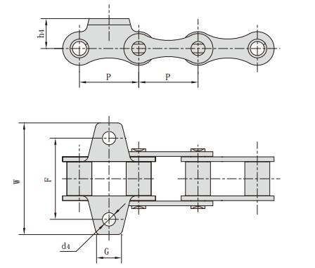 ZGS38F46_聯(lián)合<font color='red'><font color='red'>收割機(jī)</font><font color='red'>鏈條</font></font>附
